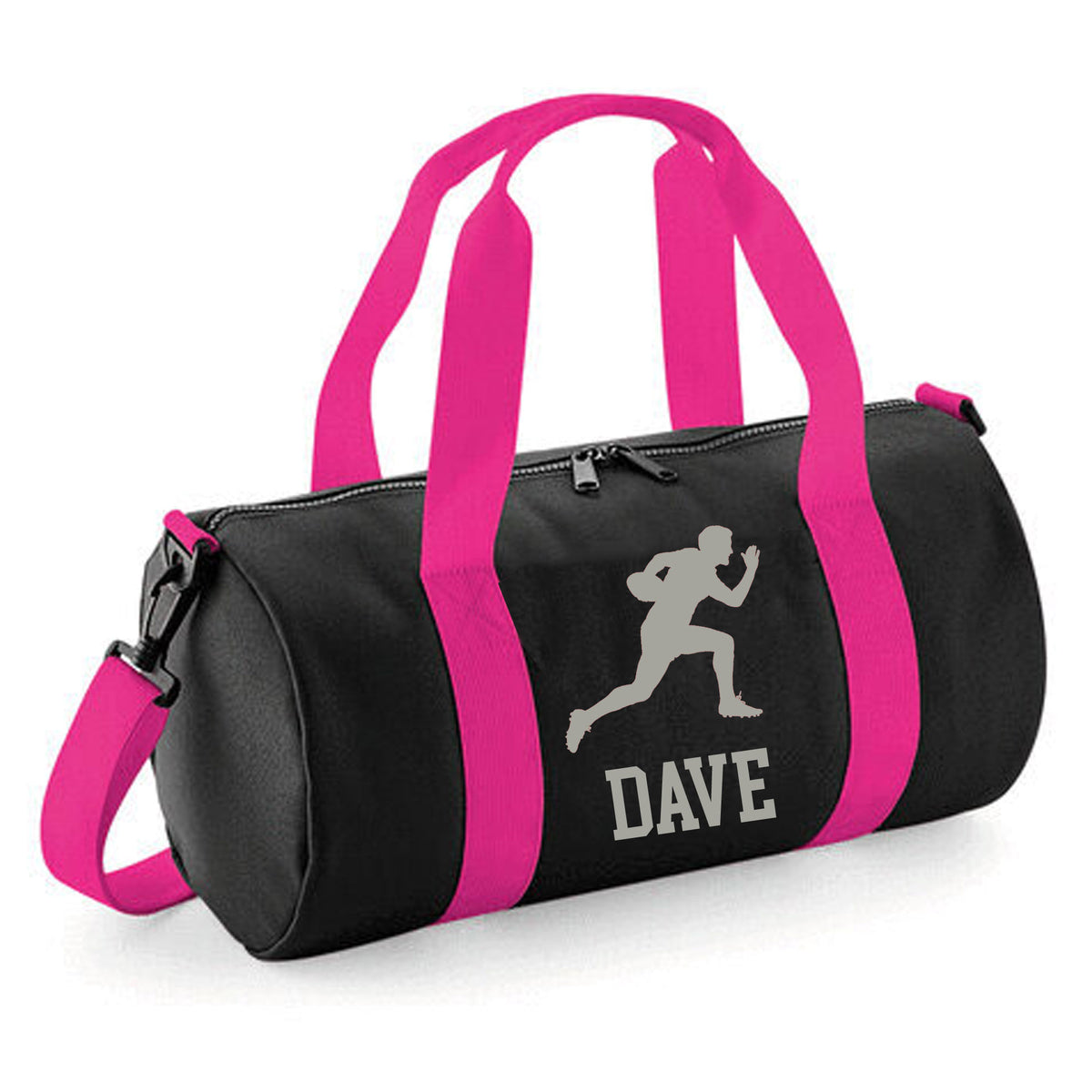 Personalised Rugby Side On Player Barrel Bag | Kids Sports Holdall with Name