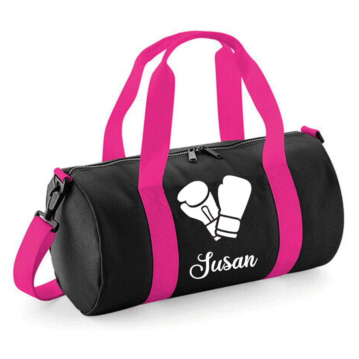 Personalised Boxing Gloves Barrel Bag 12L - With Name