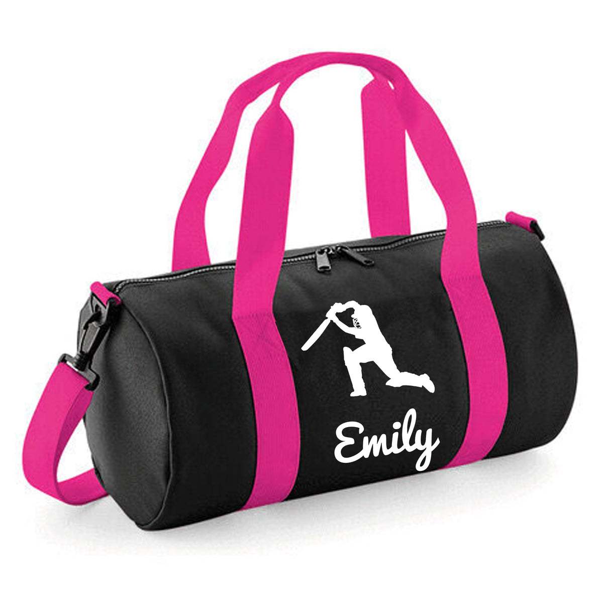 Personalised Cricket Design Barrel Bag | Kids Sports Holdall with Name