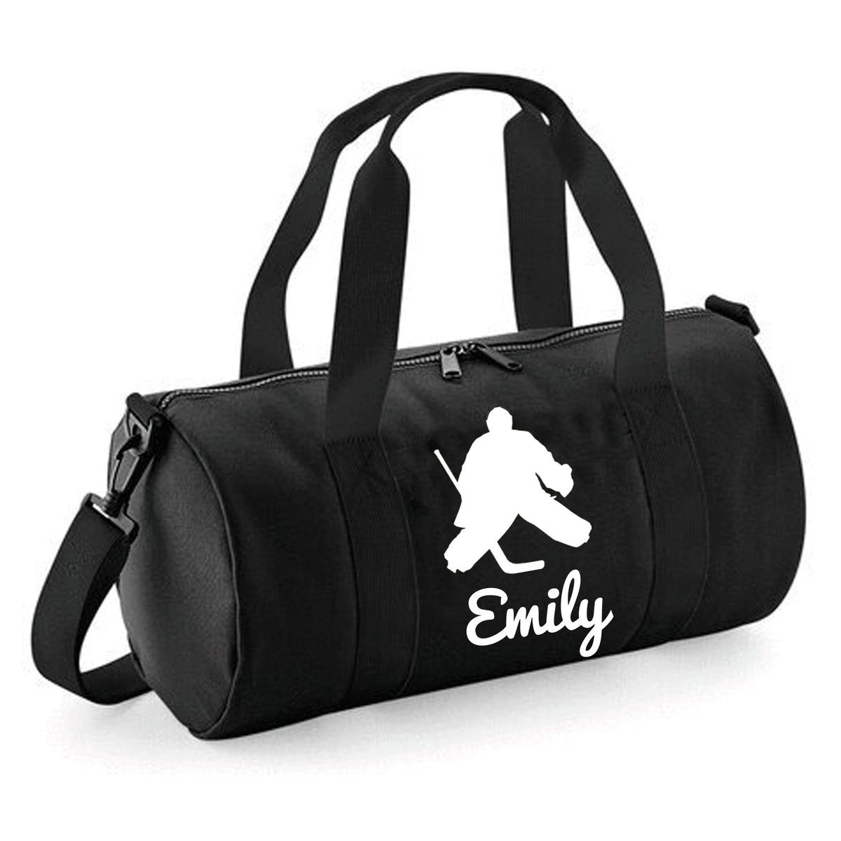 Personalised Ice Hockey Barrel Bag | Kids Sports Holdall with Name