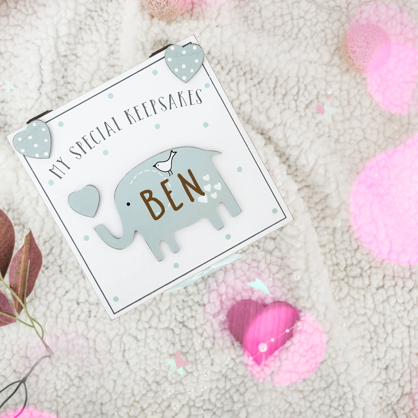 Blue Personalised Baby Keepsake Box - Always Looking Good -