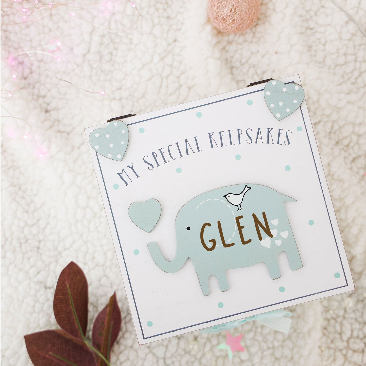 Blue Personalised Baby Keepsake Box - Always Looking Good -