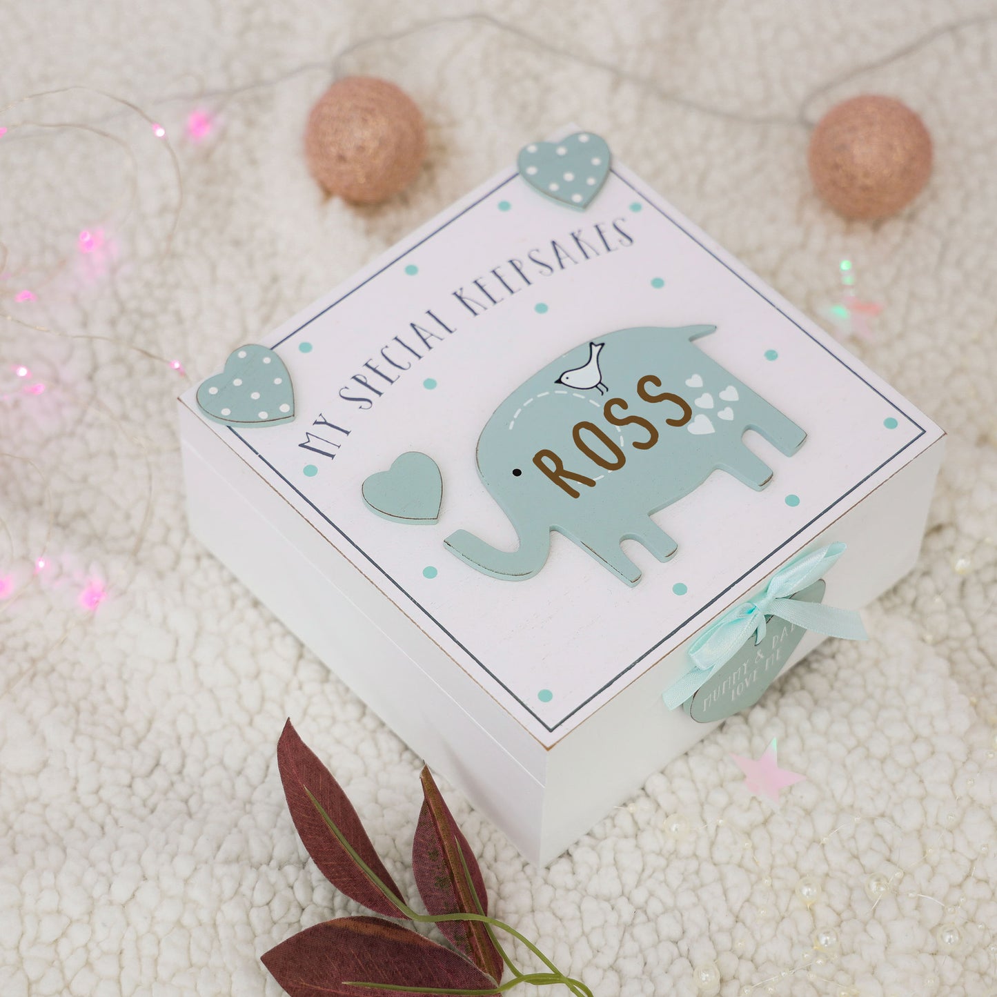 Blue Personalised Baby Keepsake Box - Always Looking Good -