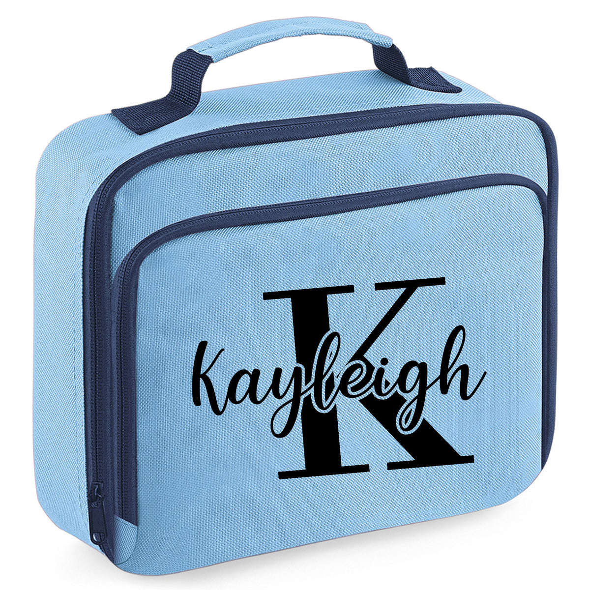 Personalised Lunch Bag with Name Childs School Lunch Box - Always Looking Good - Blue