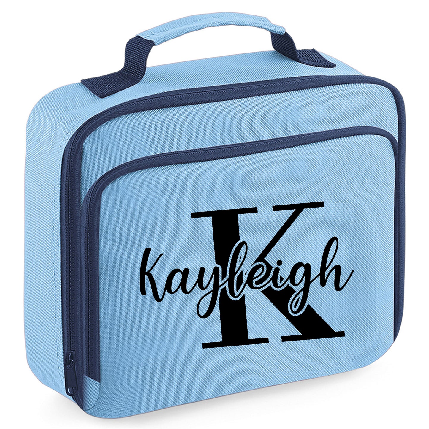 Personalised Lunch Bag with Name Childs School Lunch Box - Always Looking Good - Blue