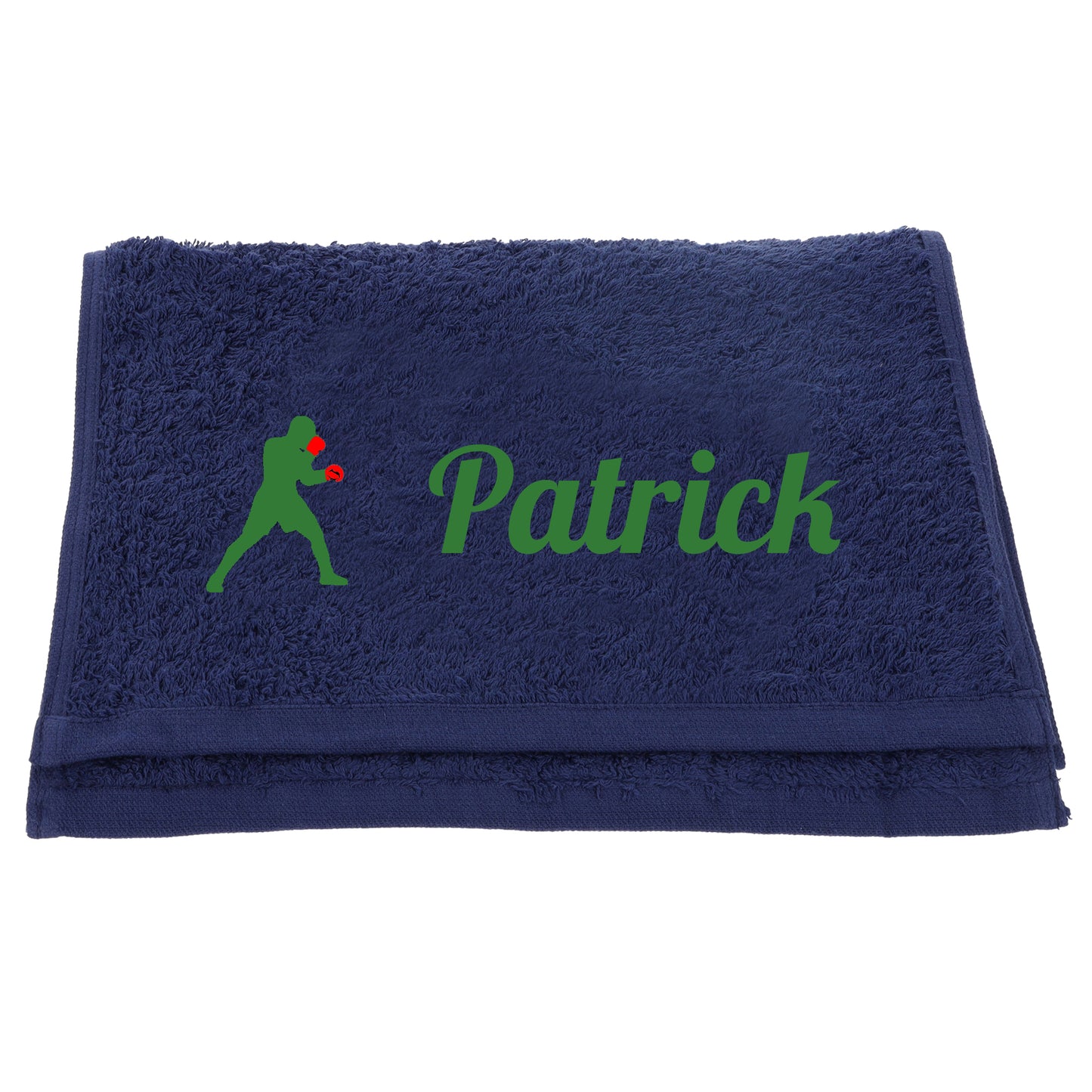 Personalised Embroidered Boxing Towel - Always Looking Good - Navy