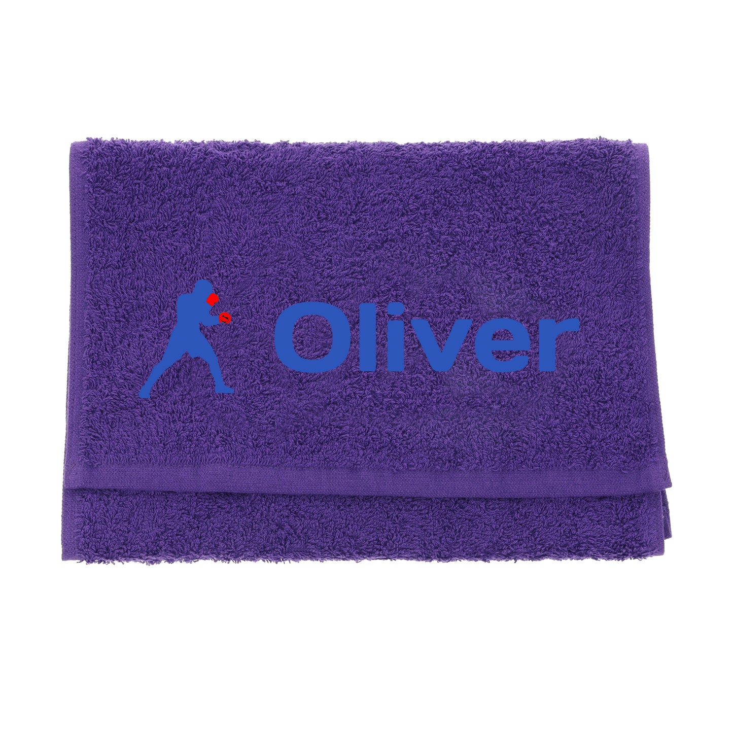 Personalised Embroidered Boxing Towel - Always Looking Good - Purple