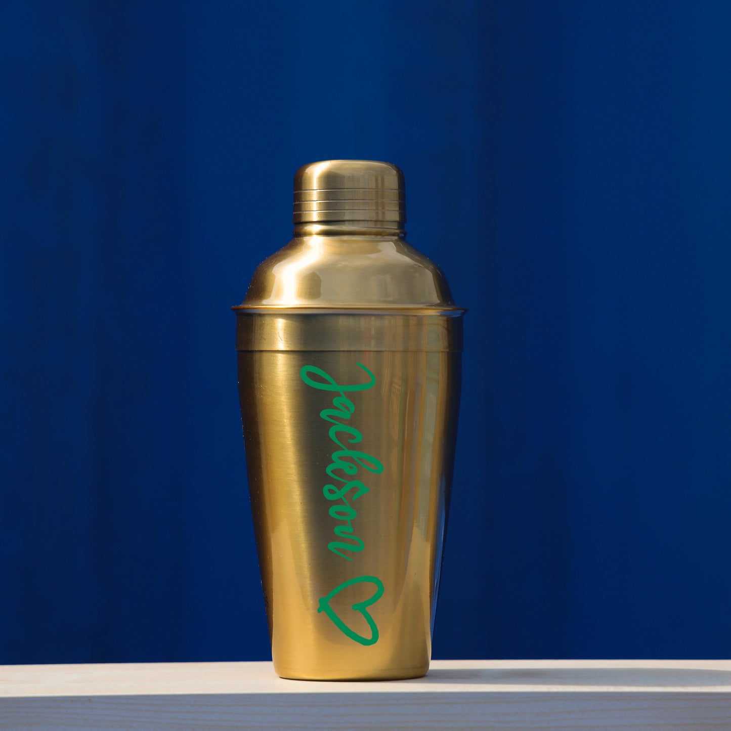 Personalised Gold Cocktail Shaker Set with Margarita Glass Gift Set - Always Looking Good - Shaker Only