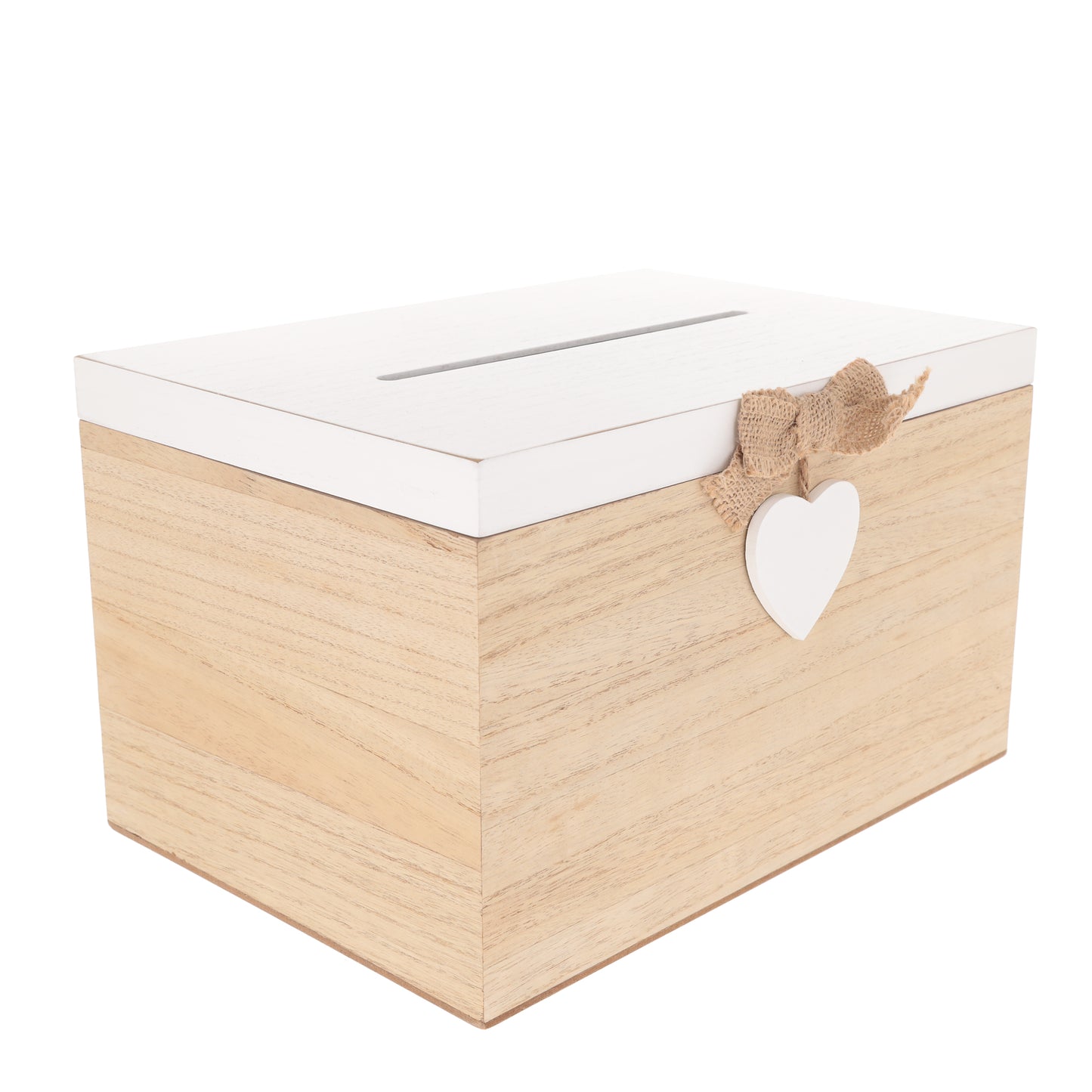 Blank Wedding or Party Card White & Wooden Memory PostBox Craft Create your Own - Always Looking Good -
