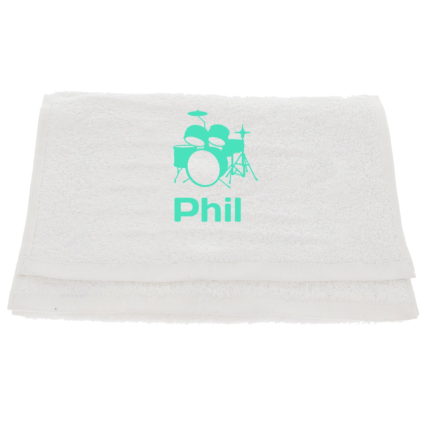 Personalised Embroidered Drummer Towel - Always Looking Good -