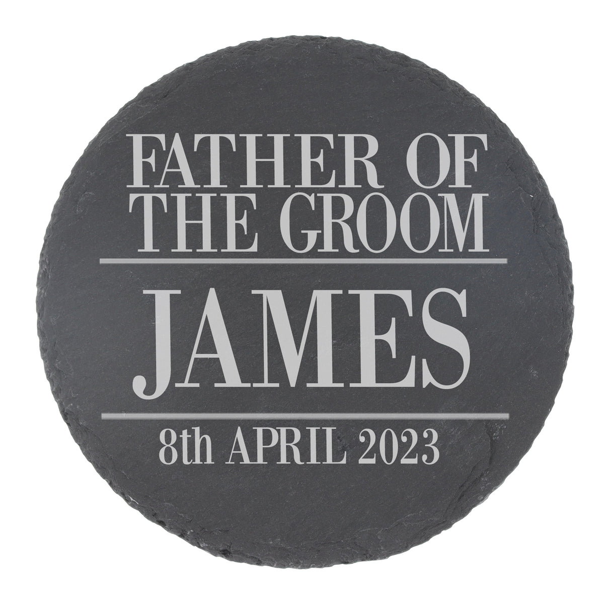Personalised Father Of The Groom Whisky Glass and/or Coaster Set - Always Looking Good - Round Coaster On Its Own