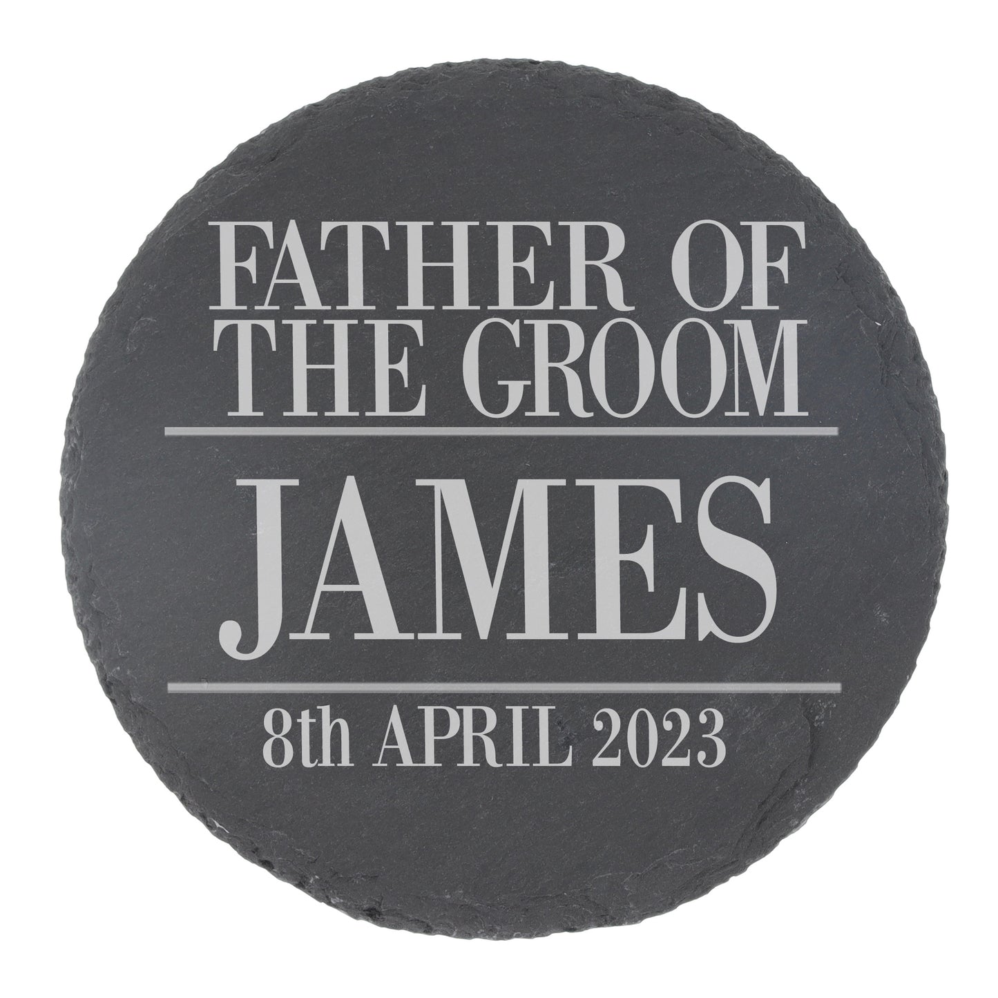 Personalised Father Of The Groom Whisky Glass and/or Coaster Set - Always Looking Good - Round Coaster On Its Own