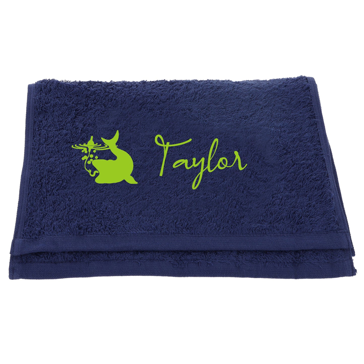 Personalised Embroidered Fishing Towel - Always Looking Good - Navy