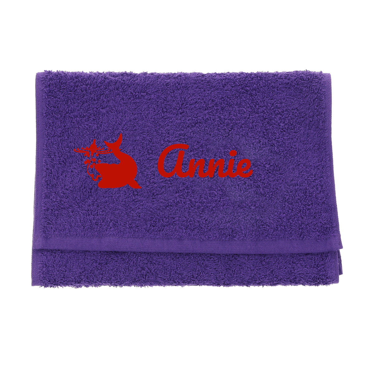 Personalised Embroidered Fishing Towel - Always Looking Good - Purple