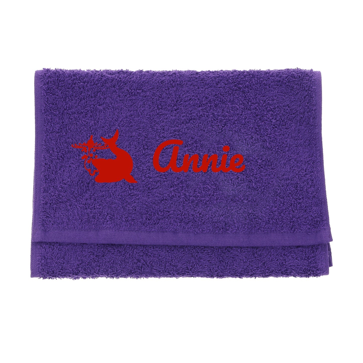 Personalised Embroidered Fishing Towel - Always Looking Good - Purple