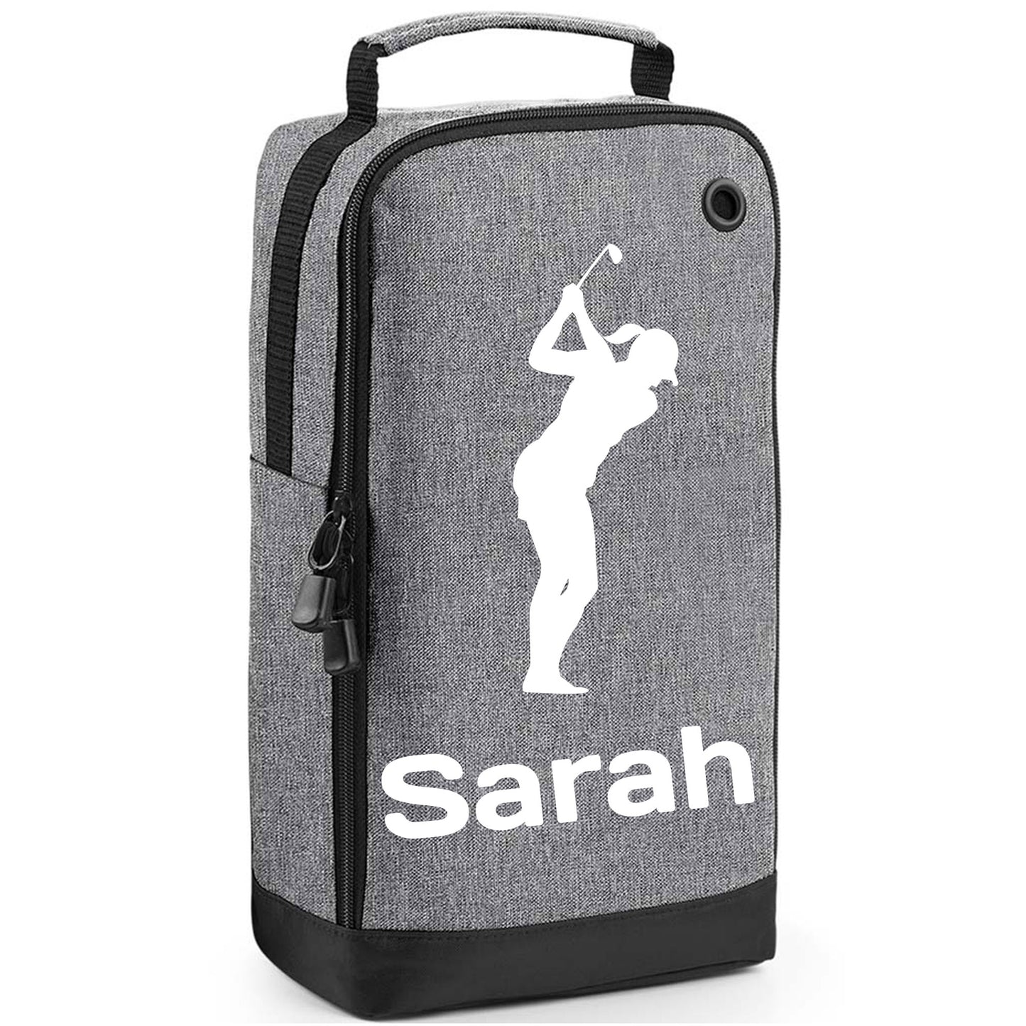 Personalised Golf Shoe Bag with Female Golfer & Name or Initials - Always Looking Good -