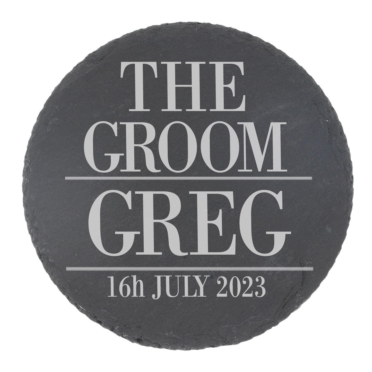 Personalised Groom Gift Whisky Glass and/or Coaster Set- Always Looking Good - Round Coaster On Its Own