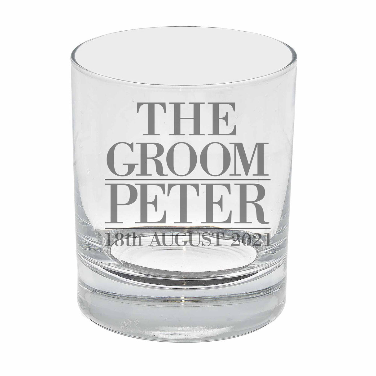 Personalised The Groom Whisky Glass and/or Coaster Set - Always Looking Good - Whisky Glass On Its Own