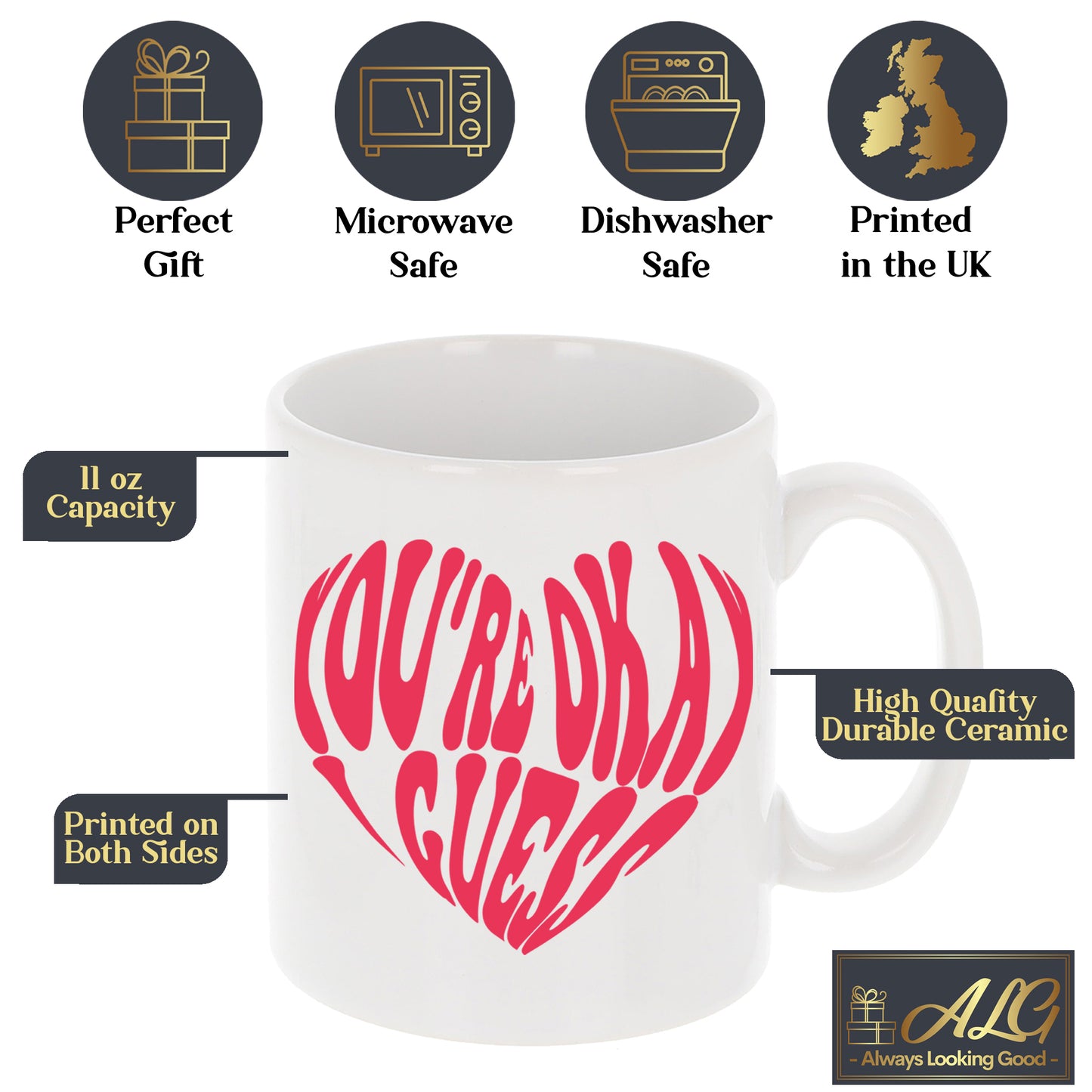 You're Okay I Guess Mug and/or Coaster Gift - Always Looking Good -