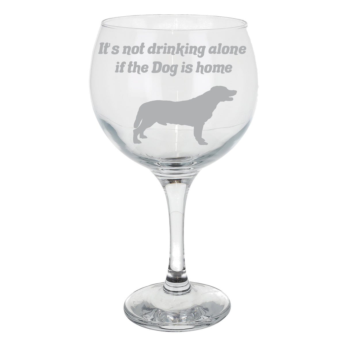 Personalised Dog Breed Engraved Gin Glass Gift - Always Looking Good -