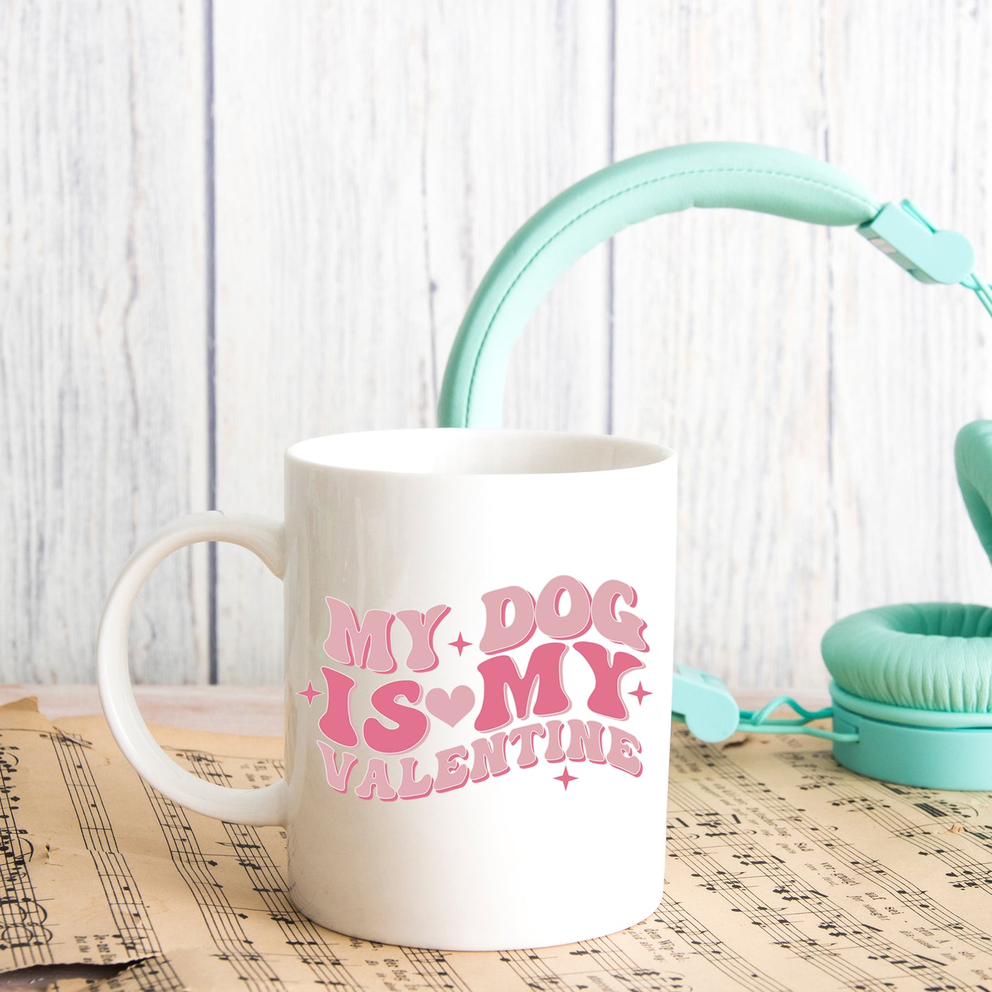 My Dog Is My Valentines Mug and/or Coaster Gift - Always Looking Good -
