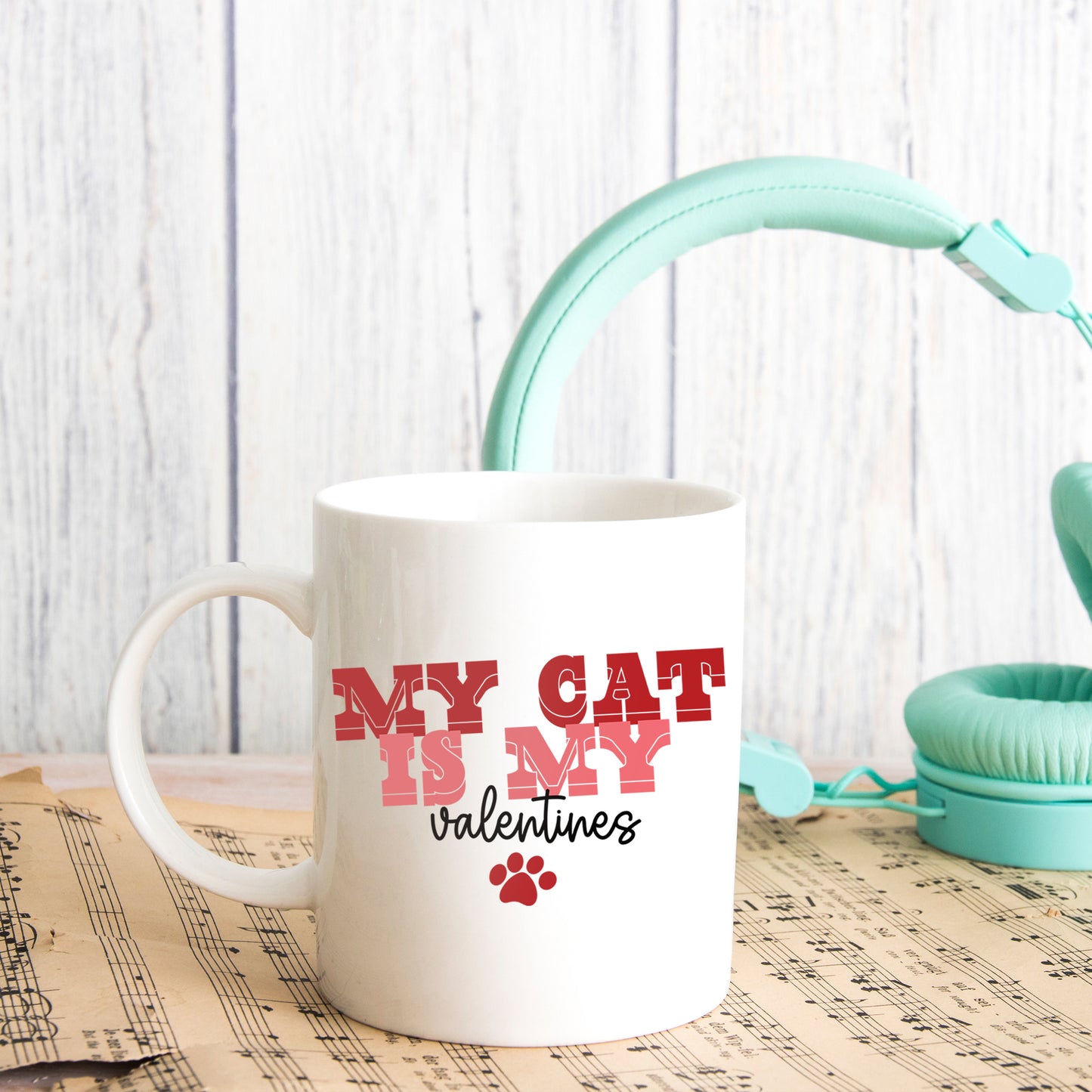 My Cat Is My Valentines Mug and/or Coaster Gift - Always Looking Good -