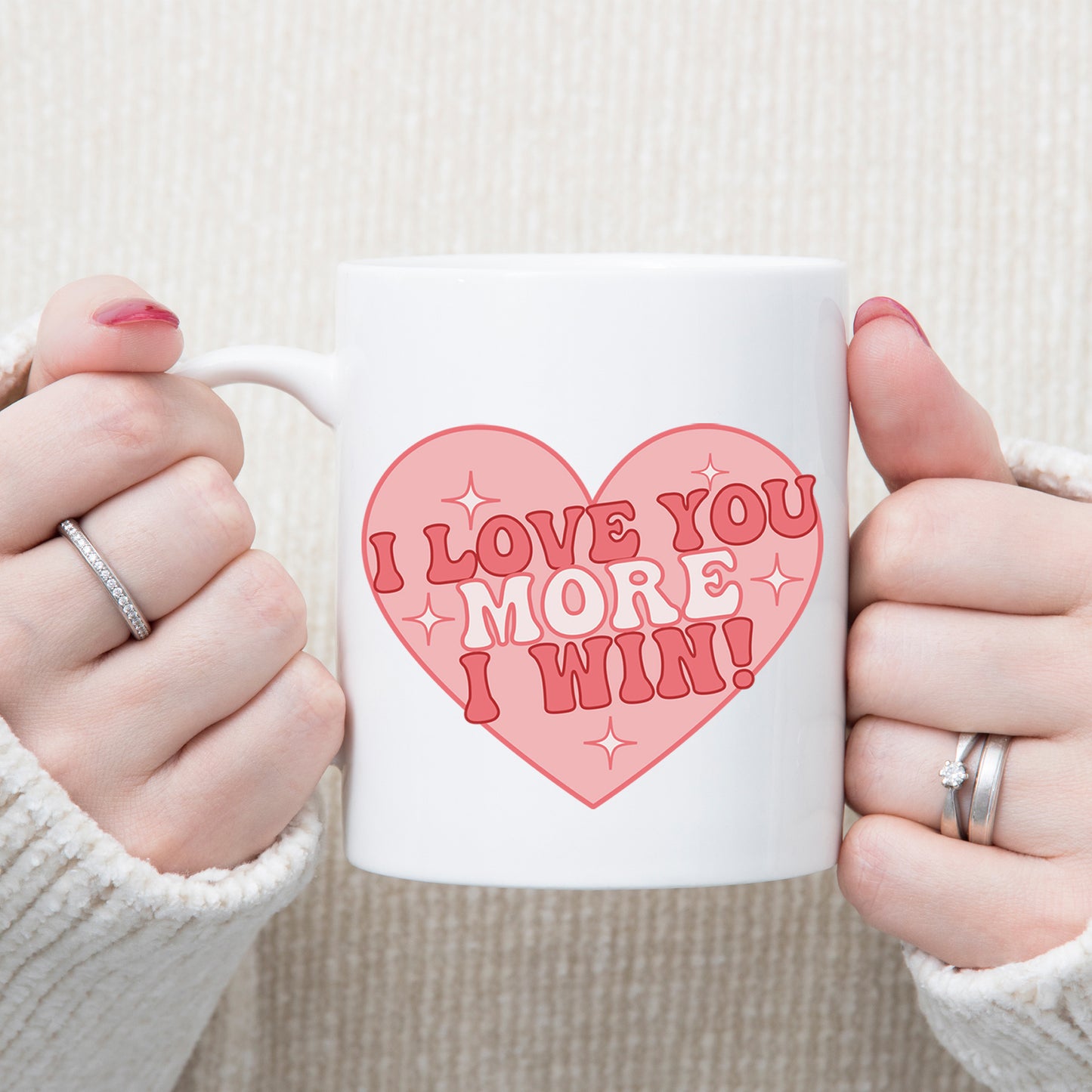 I Love You More I Win Mug and/or Coaster Gift - Always Looking Good -
