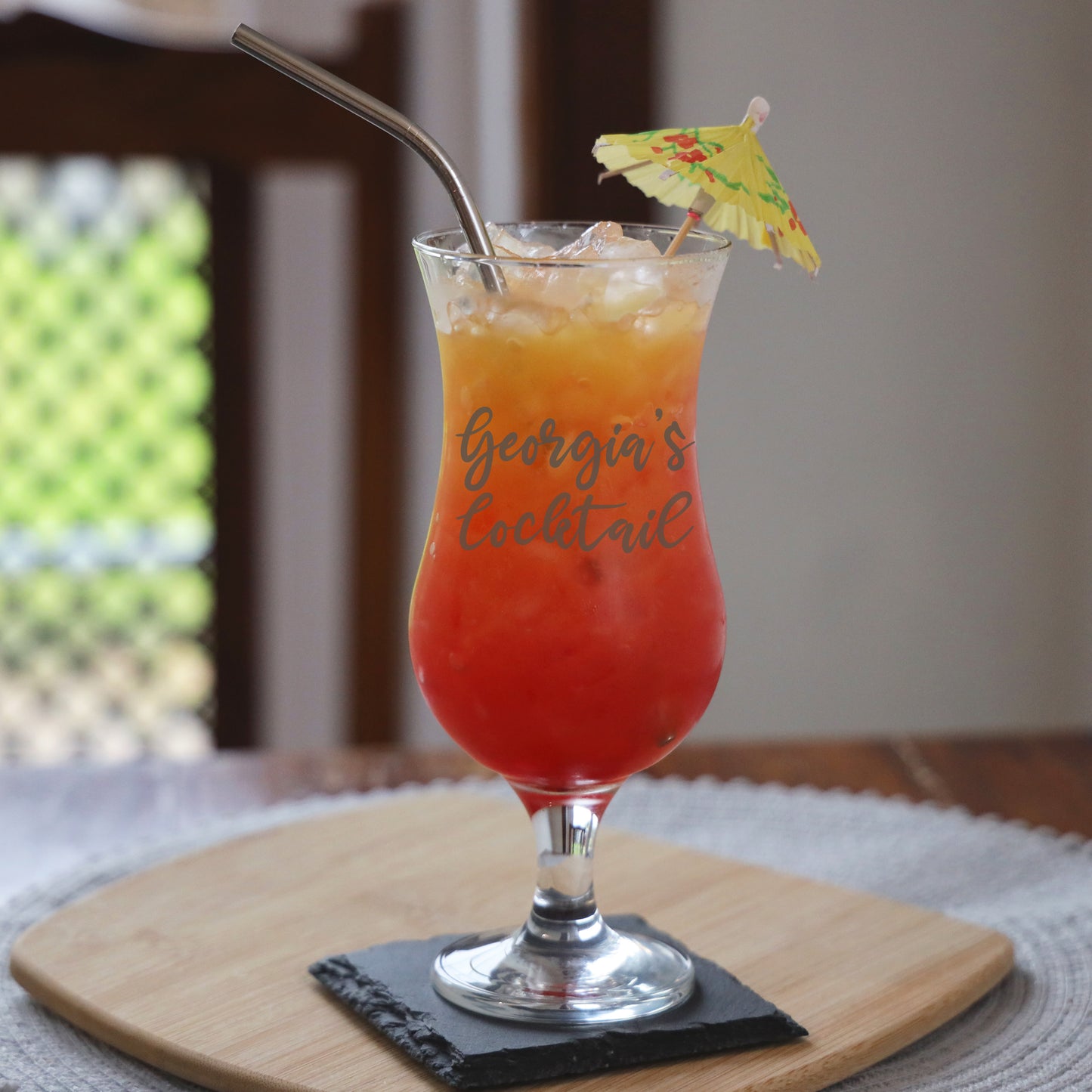 Engraved Personalised Cocktail Filled Occasion Pina Colada Glass - Always Looking Good -