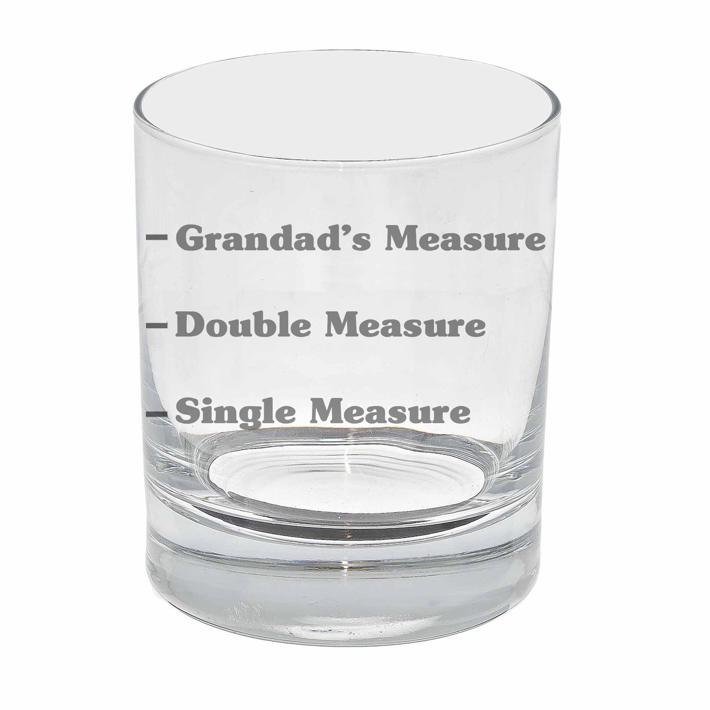 Personalised Whisky Glass With Engraved Measures