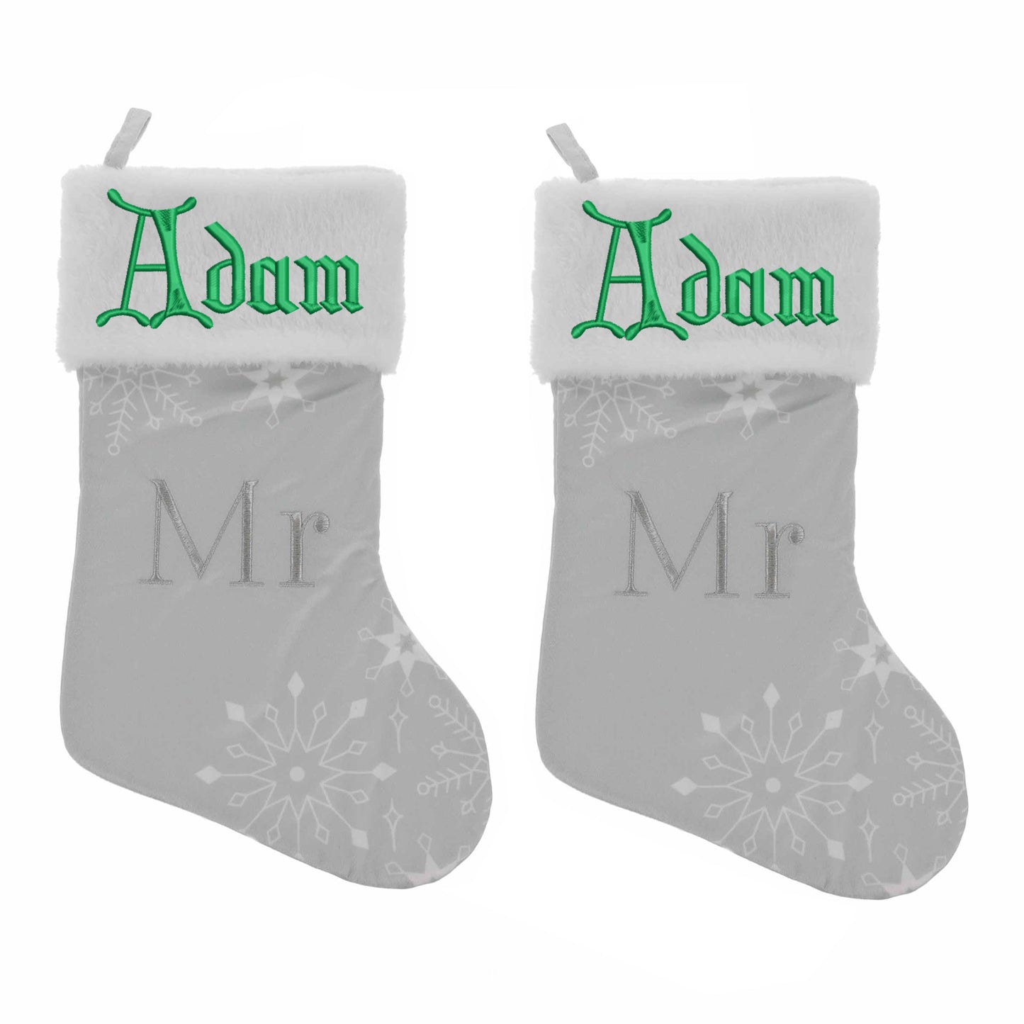 Embroidered Personalised Mr & Mrs, Mr & Mr, Mrs & Mrs Christmas Stocking - Always Looking Good -