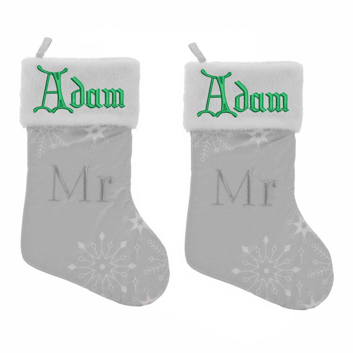 Embroidered Personalised Mr & Mrs, Mr & Mr, Mrs & Mrs Christmas Stocking - Always Looking Good -