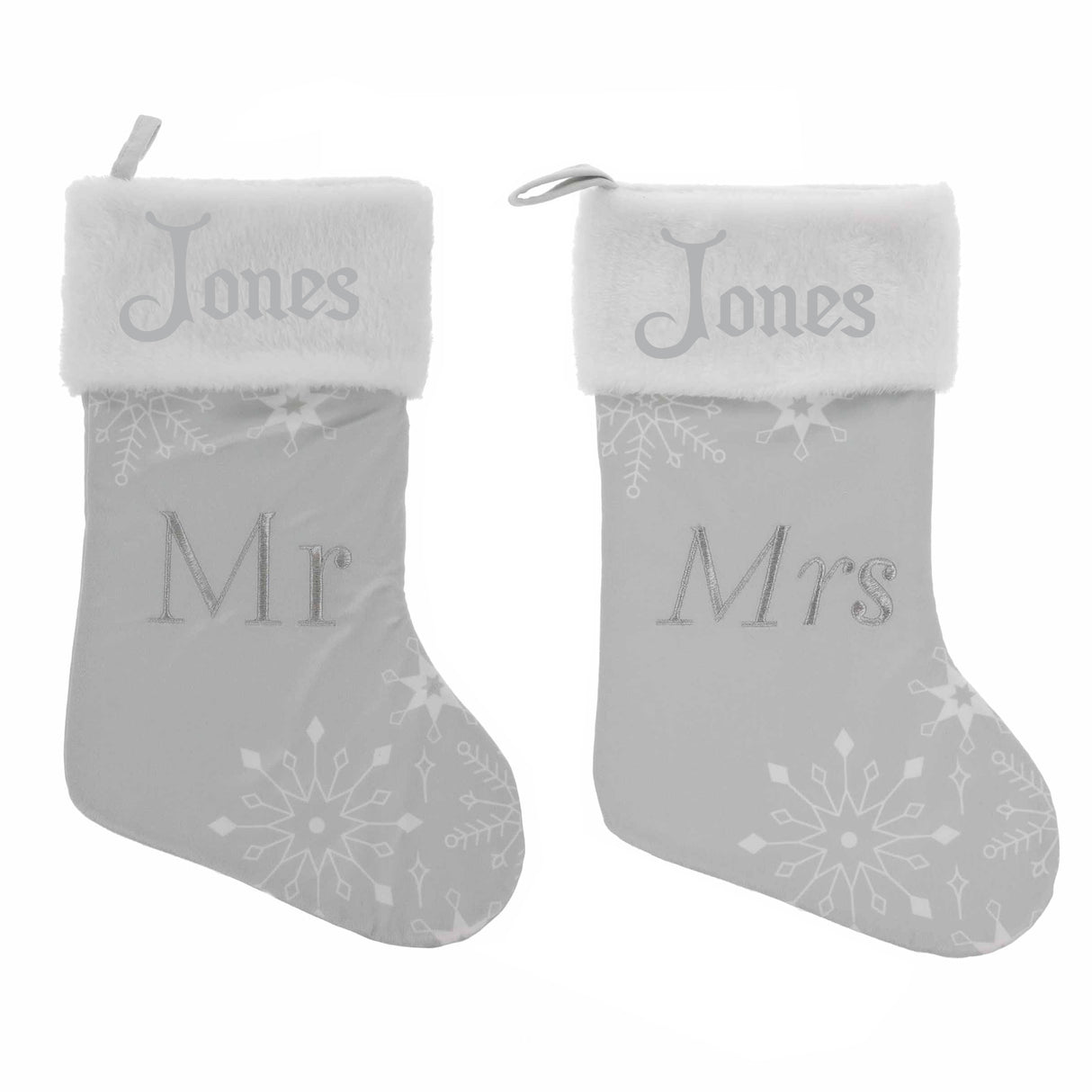 Embroidered Personalised Mr & Mrs, Mr & Mr, Mrs & Mrs Christmas Stocking - Always Looking Good - Mr & Mrs