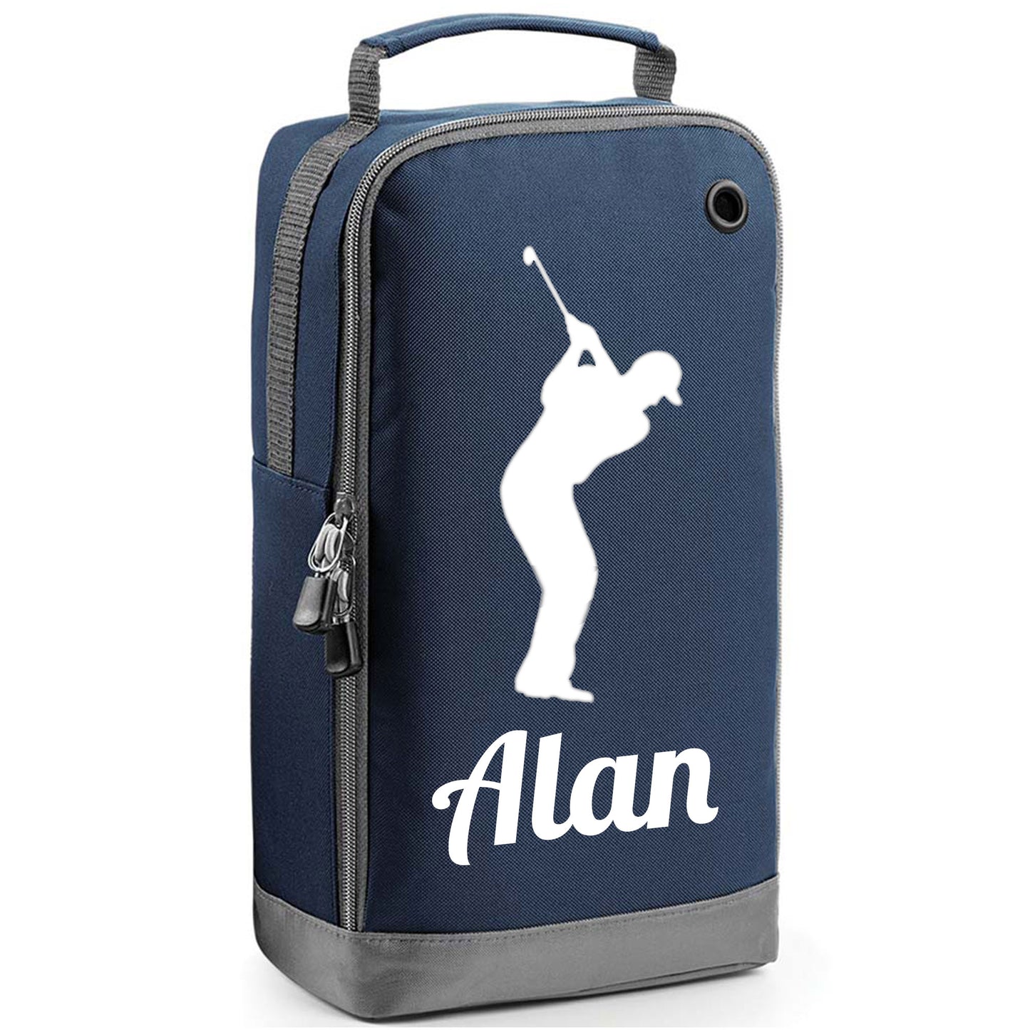 Personalised Golf Shoe Bag with Male Golfer & Name or Initials - Always Looking Good -