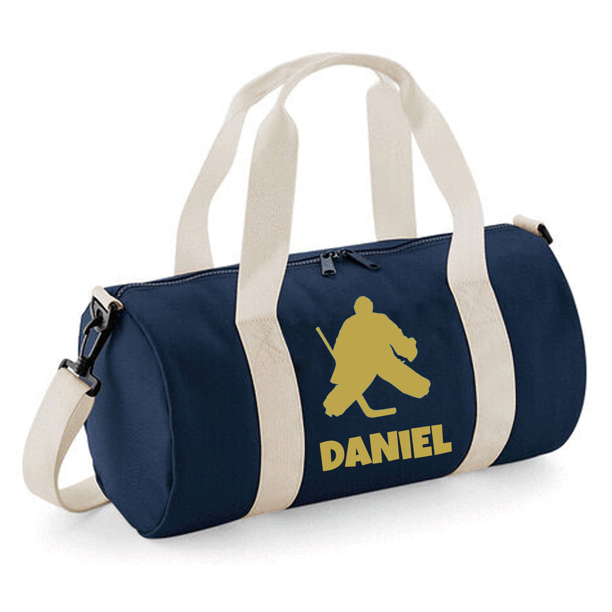 Personalised Ice Hockey Barrel Bag | Kids Sports Holdall with Name