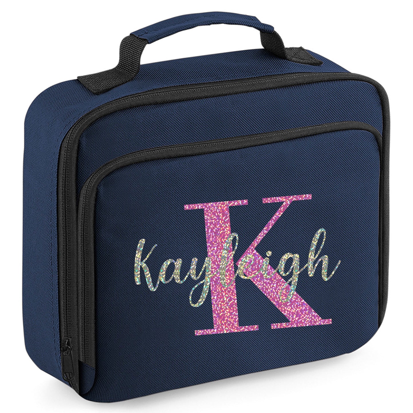 Personalised Lunch Bag with Name Childs School Lunch Box - Always Looking Good - Navy