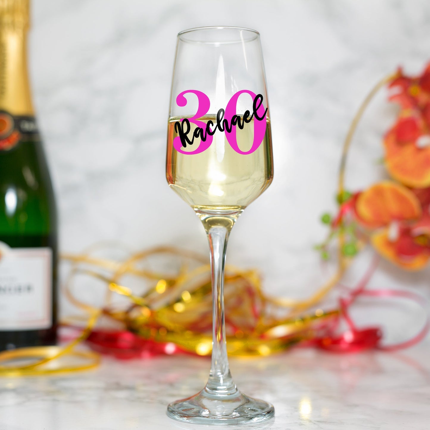 Personalised Gold Ice Bucket & Glass 30th Birthday Gift with Name - Always Looking Good - Glass Only