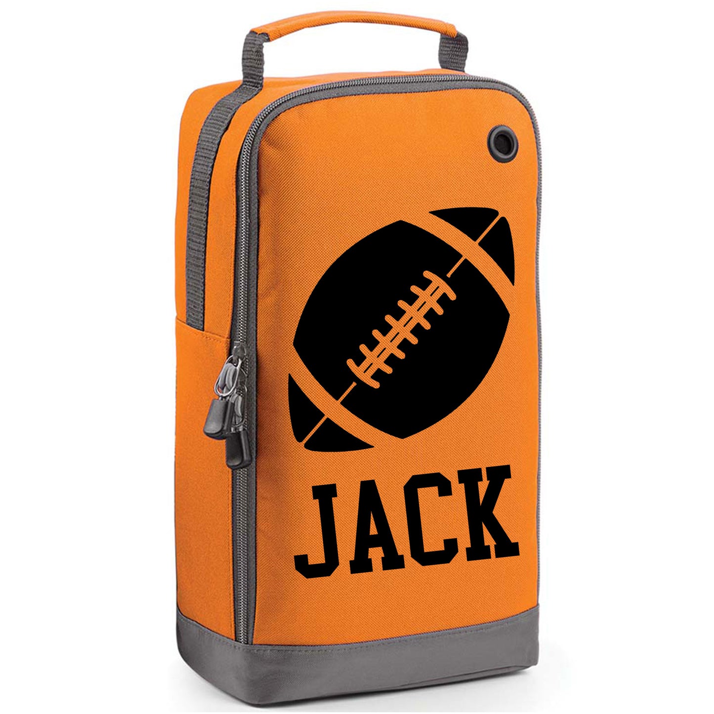 Personalised Rugby/ American Football Boot Bag with Design & Name - Always Looking Good - Orange
