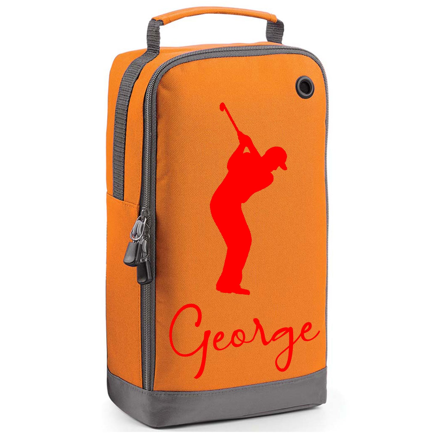 Personalised Golf Shoe Bag with Male Golfer & Name or Initials - Always Looking Good -