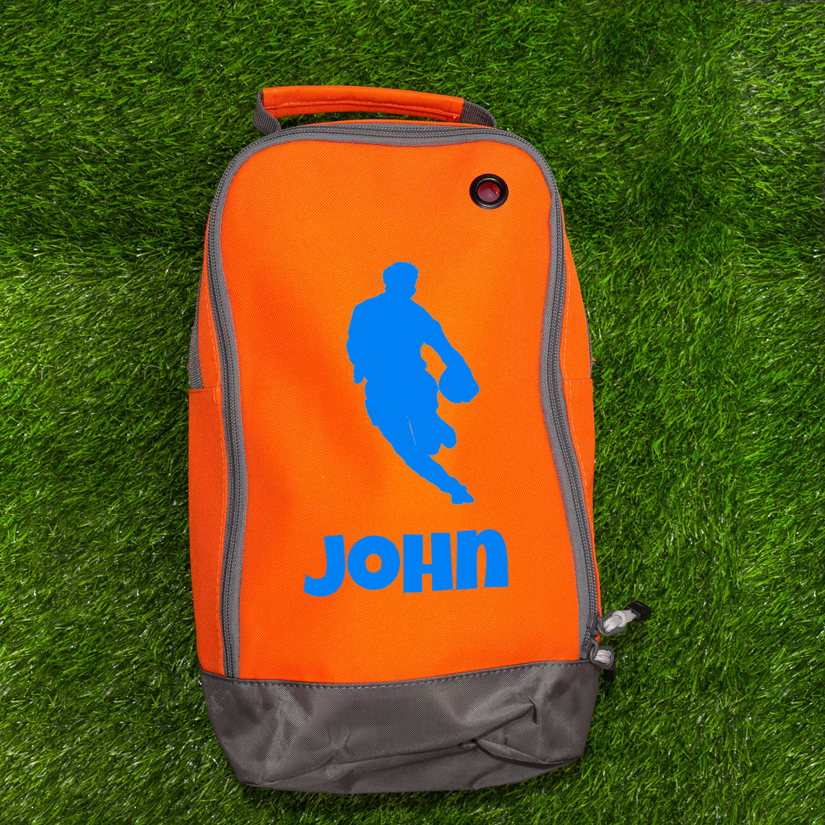 Rugby Boot Bag or Shoe Bag – Personalised with Name | Rugby Player Front-On Design