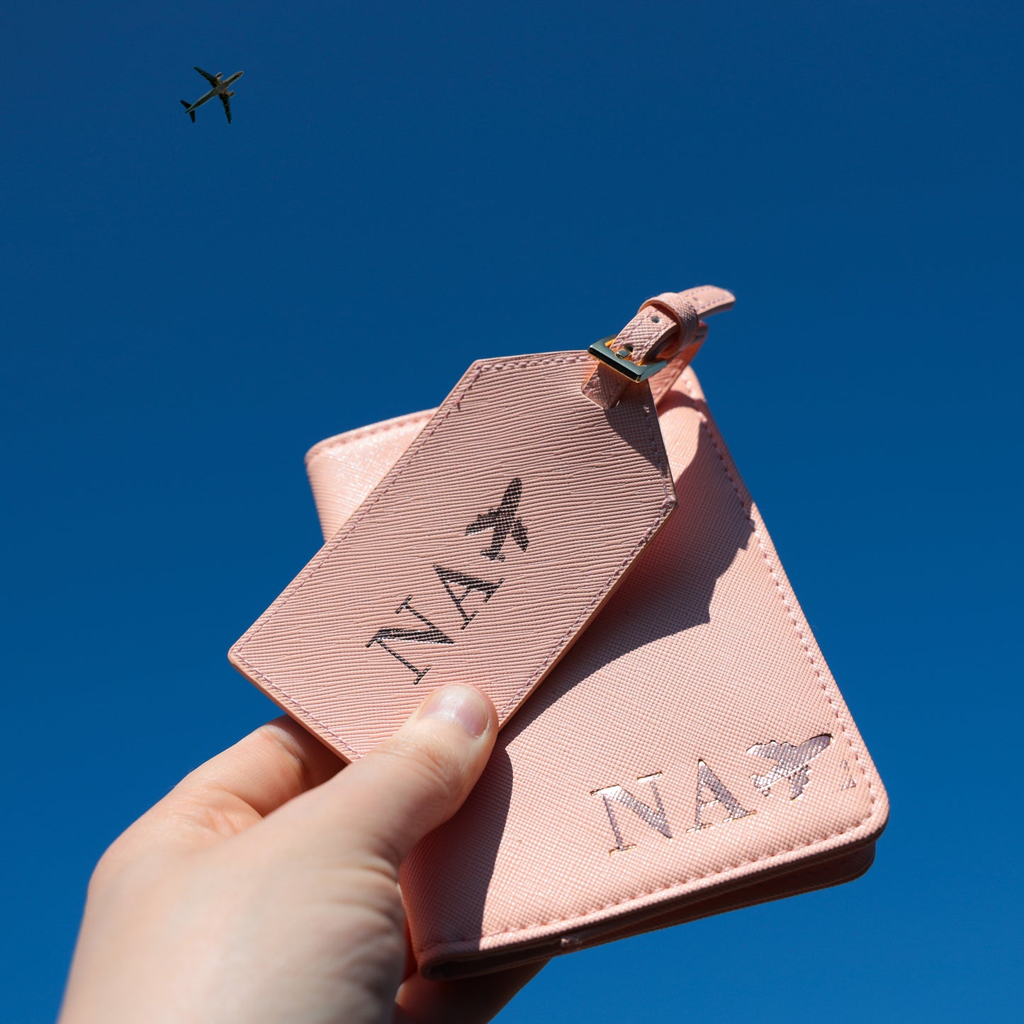 Custom Luggage Tag With Personalised Passport Cover in pink
- Always Looking Good -