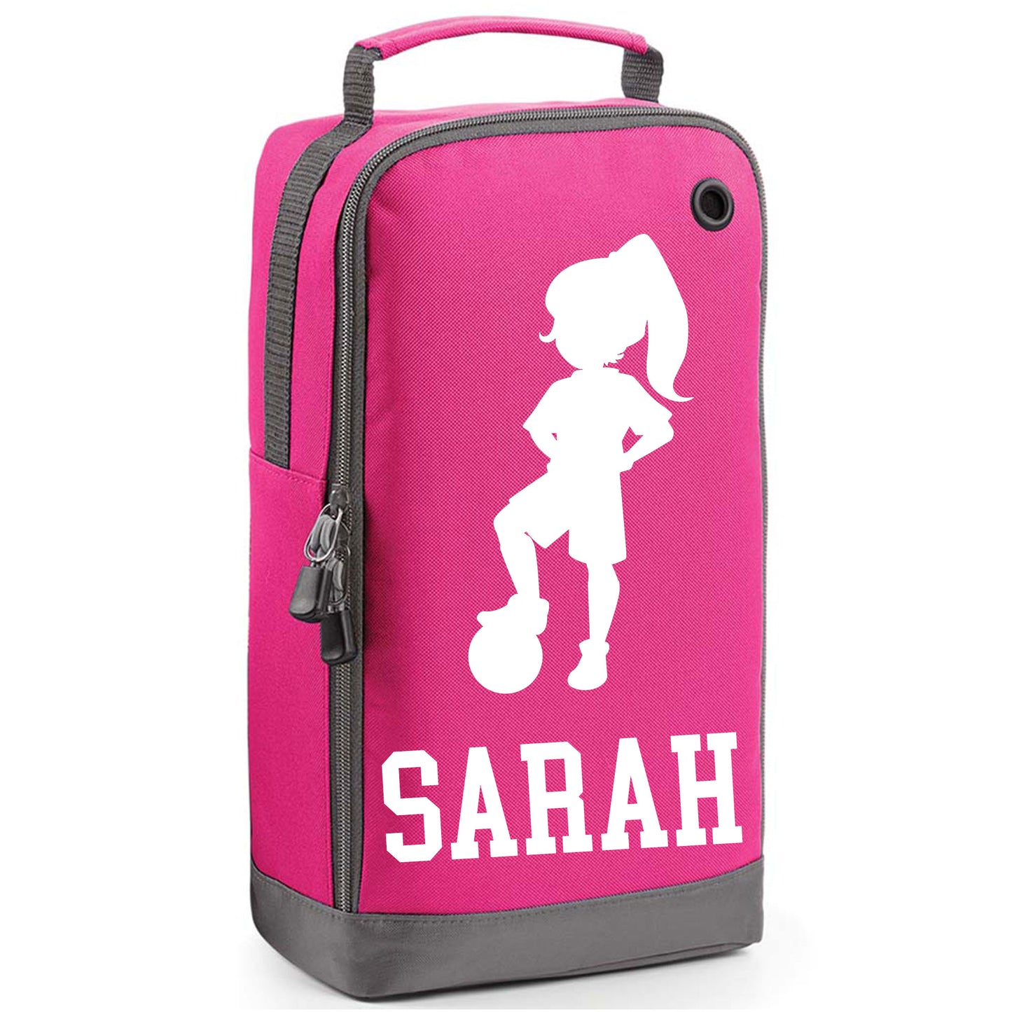 Personalised Football Boot Bag with Design & Name - Always Looking Good - Pink