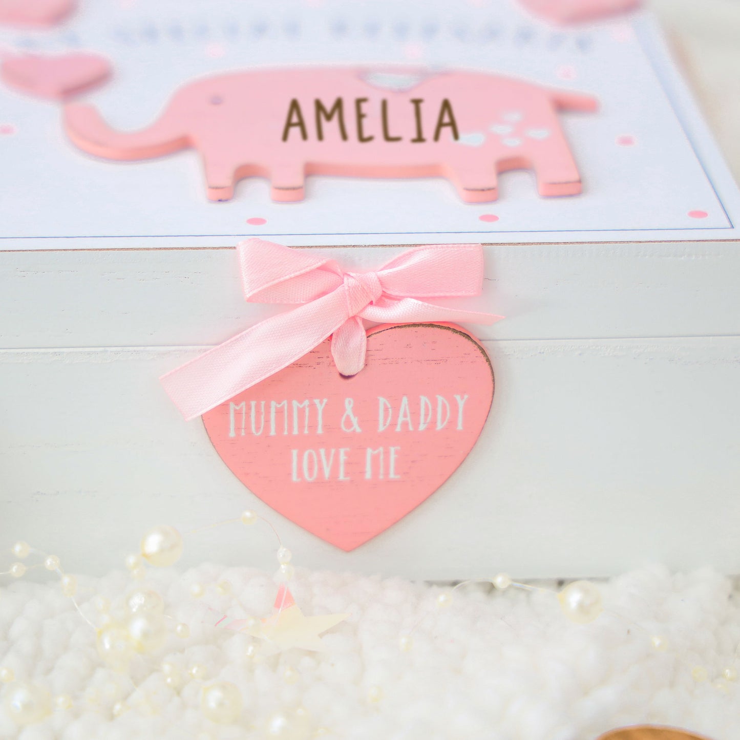 Pink Personalised Baby Keepsake Box - Always Looking Good -