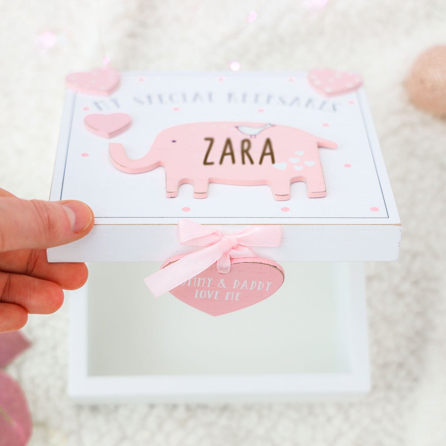 Pink Personalised Baby Keepsake Box - Always Looking Good -