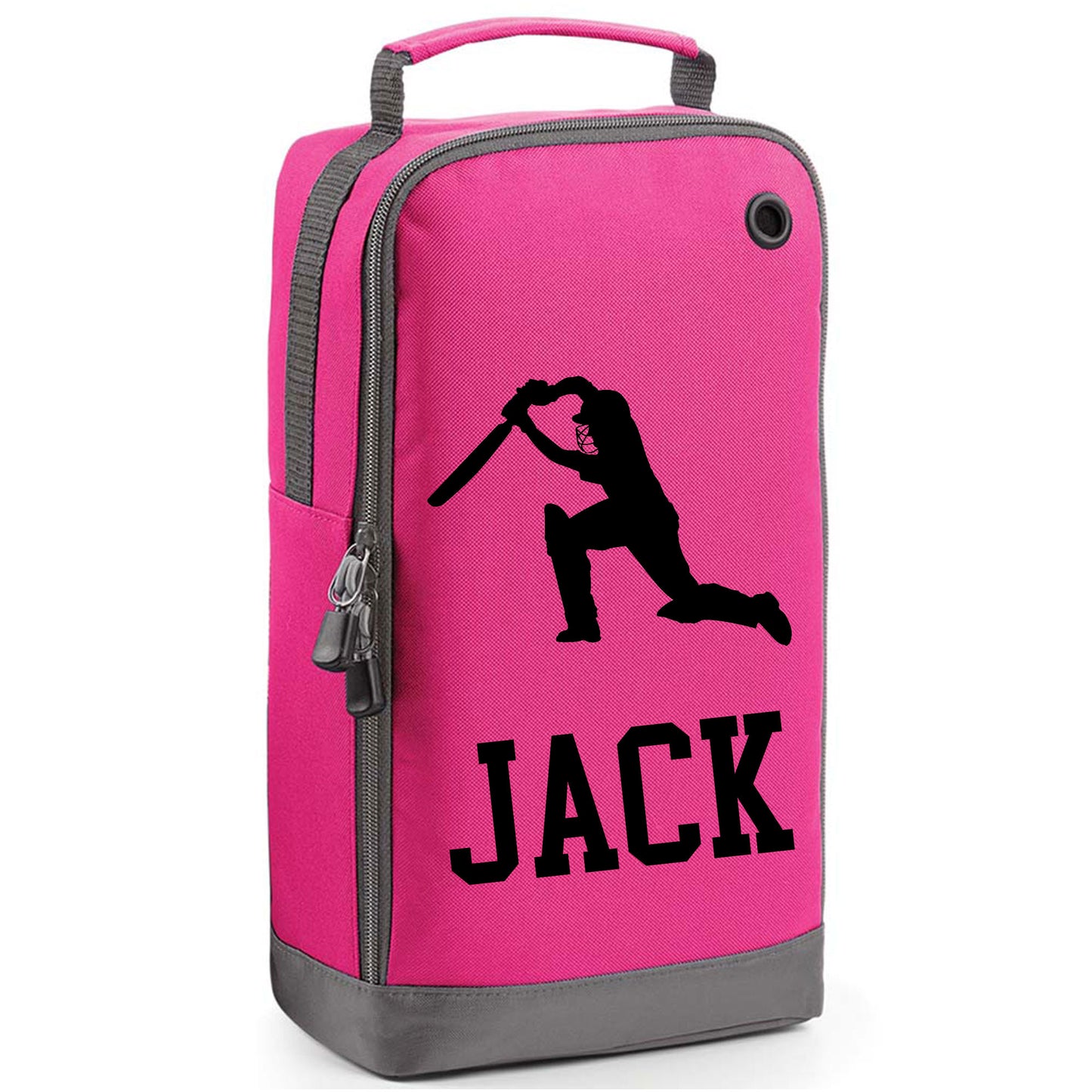 Personalised Cricket Shoe Bag with Design & Name - Always Looking Good - Pink