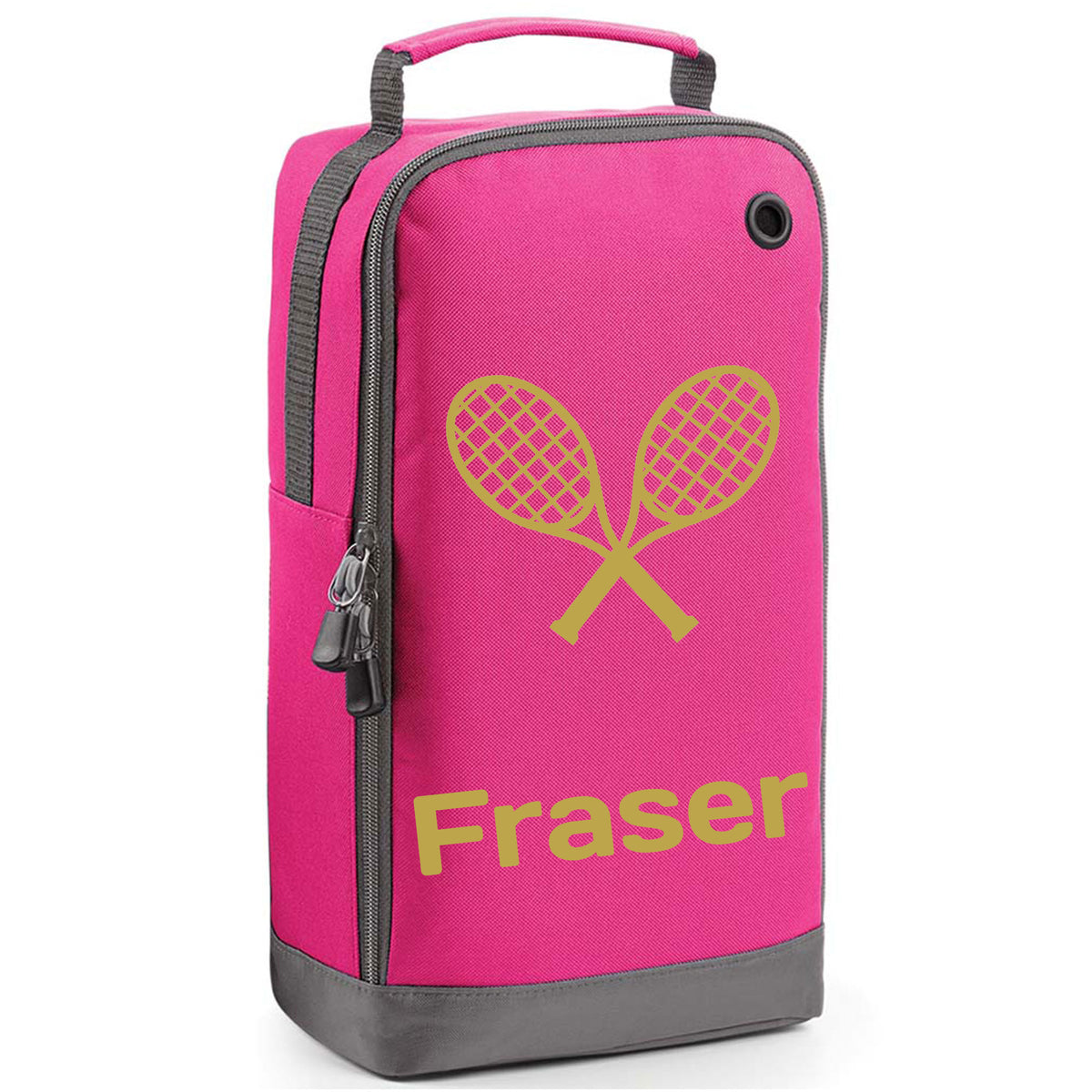 Personalised Tennis Shoe Bag with Design & Name - Always Looking Good - Pink