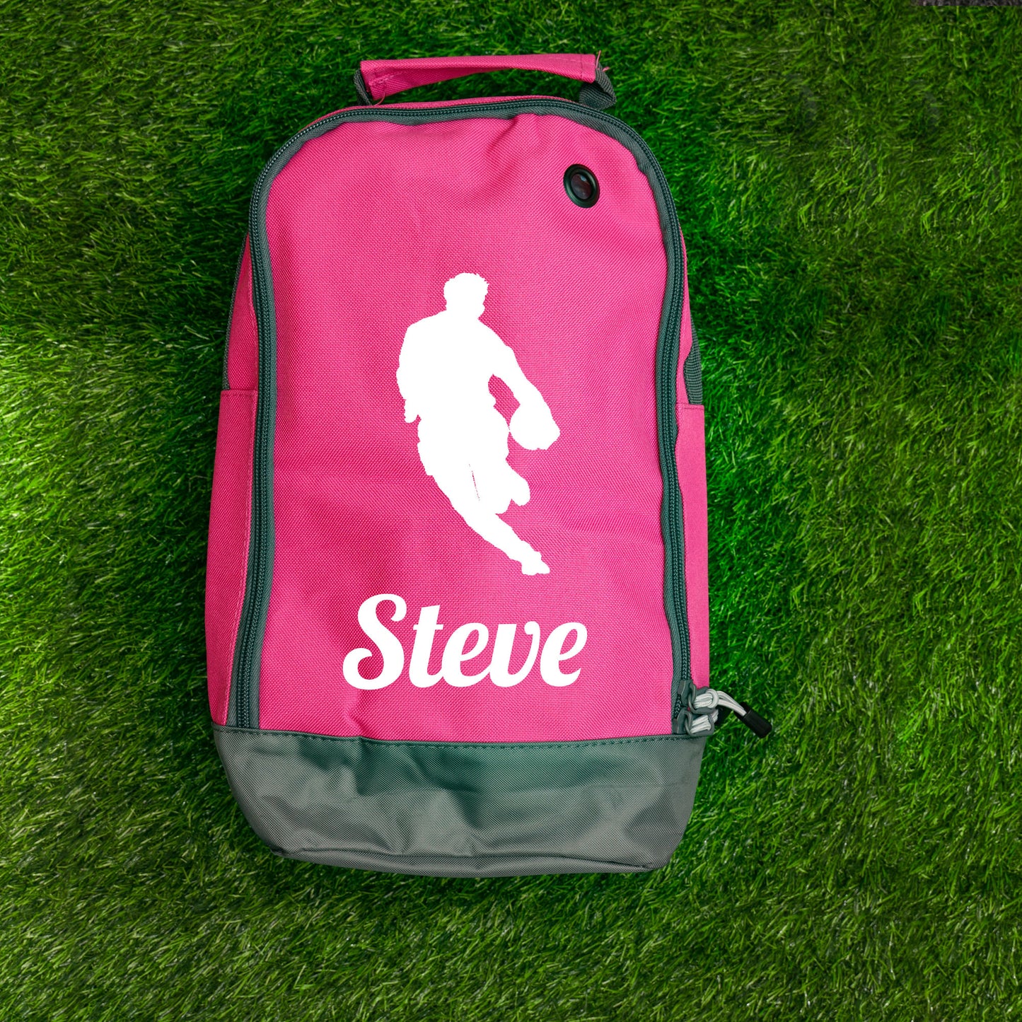 Personalised Rugby/ American Football Boot Bag with Design & Name - Always Looking Good - Pink