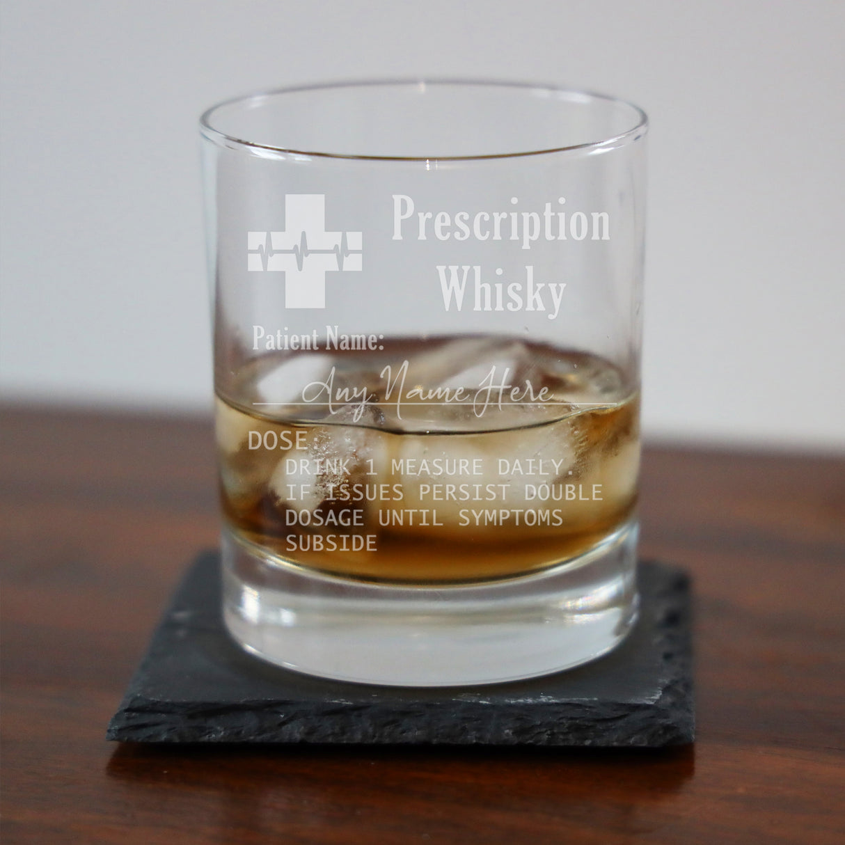 Personalised & Engraved Prescription Whisky Glass Gift