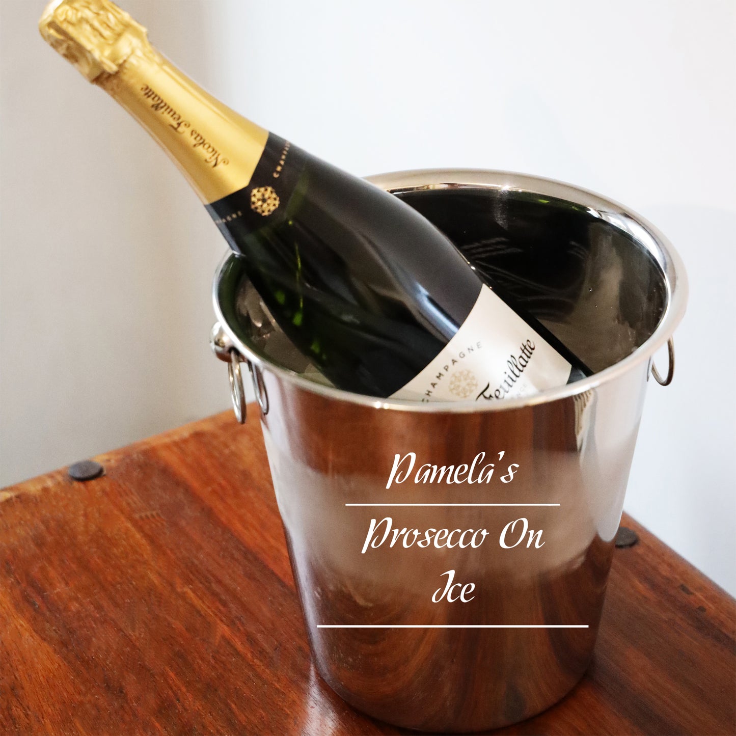 Personalised Drinks on Ice Bucket With matching Champagne or Beer Glasses - Always Looking Good -