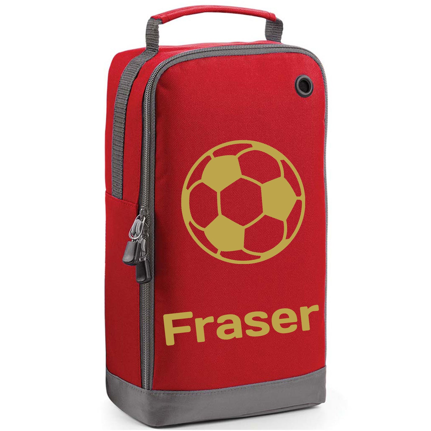 Personalised Football Boot Bag – Custom Design with Name - Always Looking Good - - Red