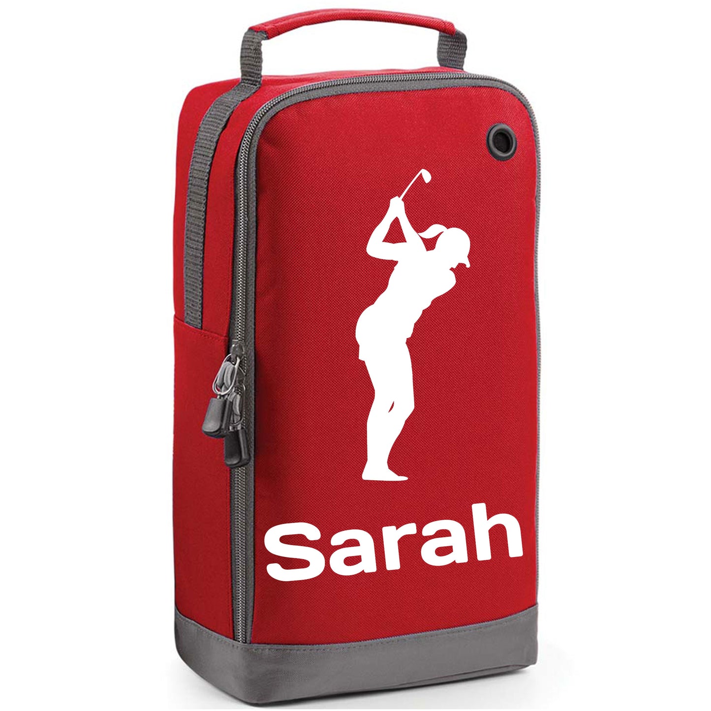 Personalised Golf Shoe Bag with Female Golfer & Name or Initials - Always Looking Good -